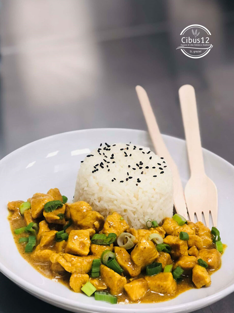 Riso con pollo al curry